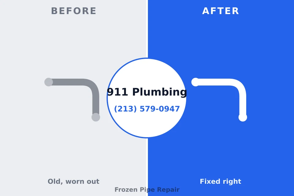Before and after: plumbing repair Cypress Landing, NC
